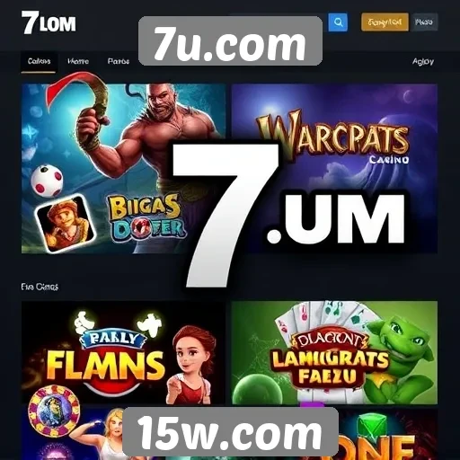Visão geral das opções de jogos no 7u.com